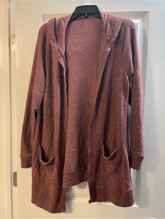 torrid Sweaters - torrid mauve open-front hooded cardigan